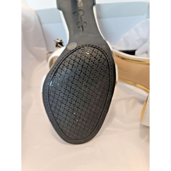 Jessica Simpson Black White High Heel Leather Strappy Sandals Maselli 7.5 - Picture 11 of 14